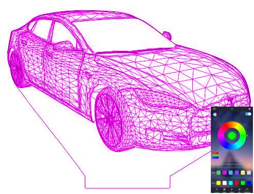 Акриловий світильник-нічник керування з телефона Тесла tty-n001492