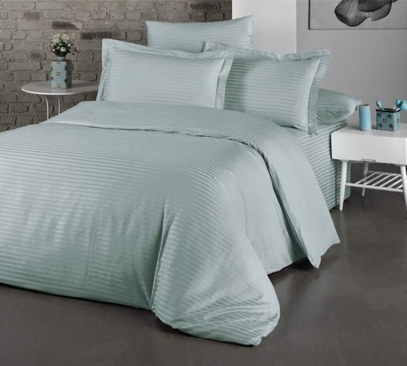Постельное белье Cotton Shine Stripe Satin 200х220 A.Gri