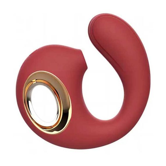 Кліторальний вакуумний вібростимулятор Dolphine Licker Vibe червоний — Вібратори | Зображення 2