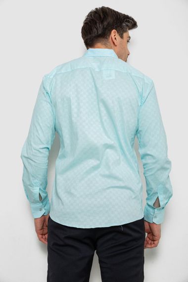 Рубашка мужская однотонная, цвет голубой, 214R7075 | Зображення 3