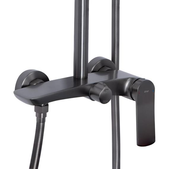 Душова система для душу Qtap Slavonice на два споживачі QTSLA110GMB45913 Gunmetal Black PVD | Зображення 2