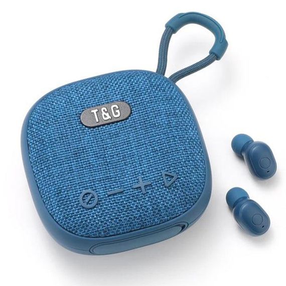 Колонка-Bluetooth із навушниками TG813. PV-458 Колір: синій | Зображення 1