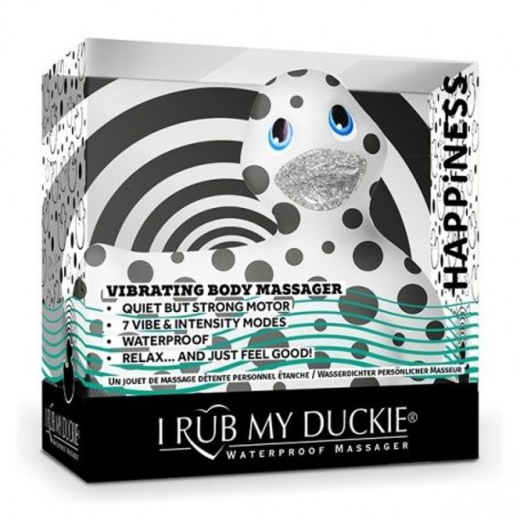 Качка-вібратор I Rub My Duckie, біла в чорну крапку Sex Aura | Зображення 1