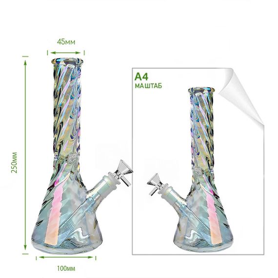 Скляна Трубка "Chromatech Spiral Beaker Medium" | Зображення 1