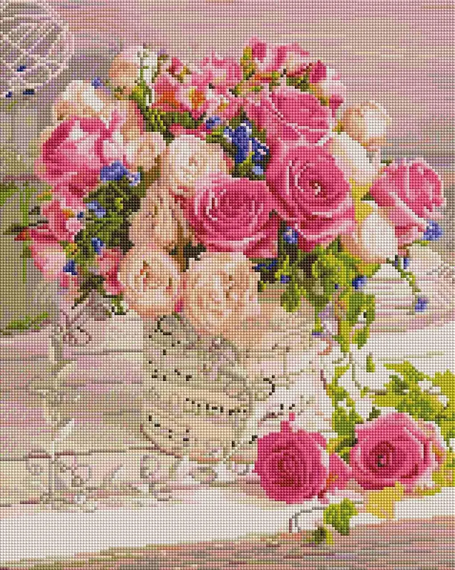 Алмазная мозаика Красивые розы 40х50 см ColorArt SP083 | Зображення 1