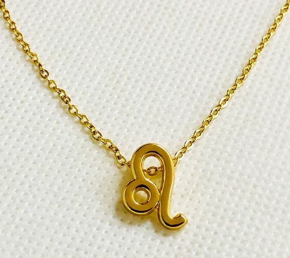 Колье Primo с подвеской знак зодиака Leo (Лев) - Gold | Зображення 1