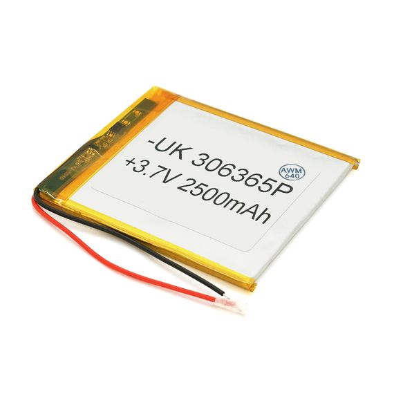 Літій-полімерний акумулятор 3 * 63 * 65mm (Li-ion 3.7В 2500мА·ч)