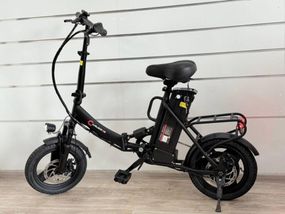 Электровелосипед Enzo 350W 48V/10Ah Городской компактный электробайк 14", скорость 35 км/ч, запас хода 35 км, корзина