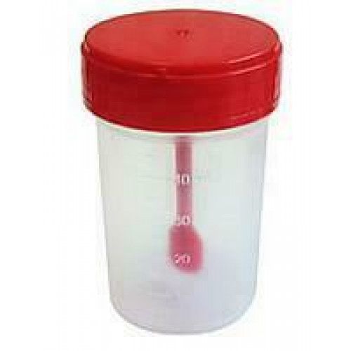 Ёмкость для сбора кала 30 мл ,с ложкой-шпателем стерильная "ALEXPHARM"