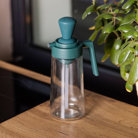 Бутылка для масла с дозатором 550 мл стеклянная бутылка для оливкового и подсолнечного масла HP-1351 | Зображення 4