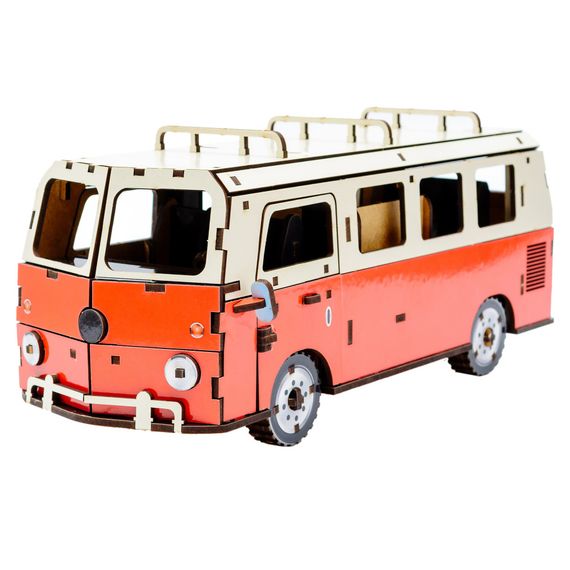 Деревянный 3D конструктор "Микроавтобус" Puz-00926, 156 деталей | Зображення 1