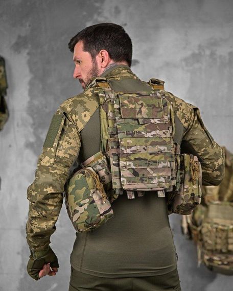 Плитоноска Artex с напашником системой быстрого сброса и 7 подсумками НП4876 | Зображення 2