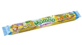 Цукерки жувальні тропічні фрукти Mamba Tropics, 106 г (4 шт. по 26,5 г), Німеччина, жуйка,