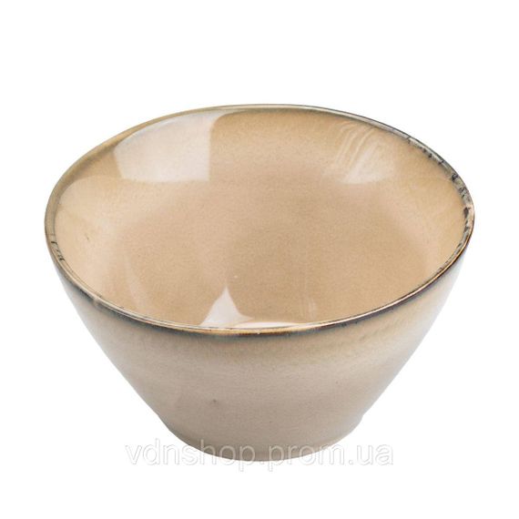 Тарілка глибока 500 мл кругла порцелянова бежева HP23382 | Зображення 1