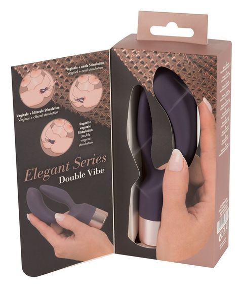 Вібратор кролик з 10 режимів вібрації Elegant Series Double Vibe Sex Aura | Зображення 8
