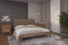 Односпальная кровать iSmart Рим ТК Орех светлый + Аляска 02 70х200 см (DDMBG-1418)