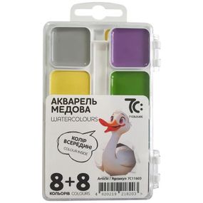 Акварельные краски медовые 7C11603, 16 цветов