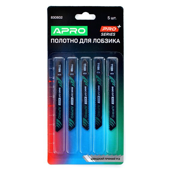 Полотно для лобзика (дерево) 76/50мм 2 мм 12TPI быстрый прямой T119B APRO