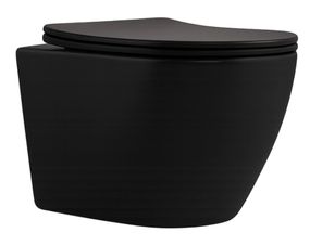 Унітаз підвісний Qtap Robin New Ultra Quiet, з сидінням Slim Duroplast/ Soft-close/ Quick Release QT13332381АSMB