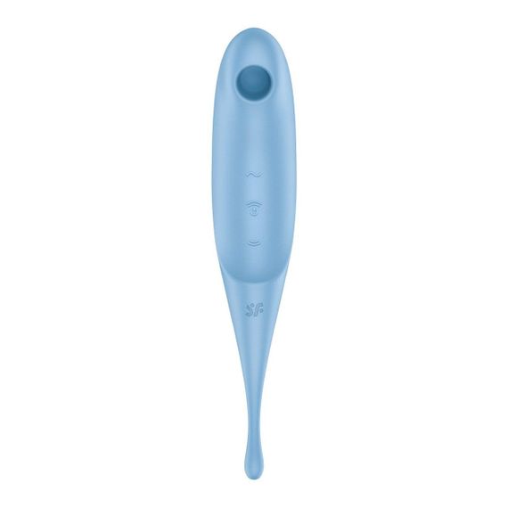 Вібратор для клітора з вакуумною стимуляцією Satisfyer Twirling Pro, Блакитний | Зображення 2