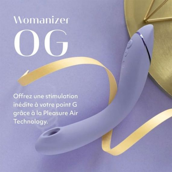 Вібратор для точки G c вакуумною стимуляцією Womanizer OG Lilac Sex Aura | Зображення 4