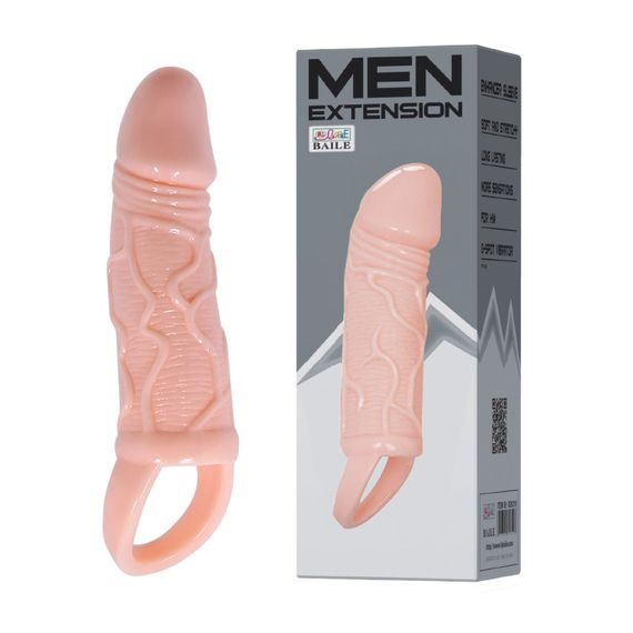 Насадка-презерватив "Men extension" BI-026210 Sex Aura | Зображення 1