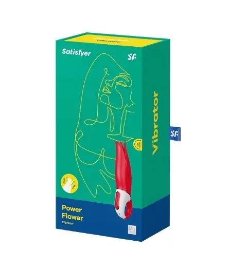 Вібратор у формі Квітки з м'якими пелюстками Satisfyer Vibes Power Flower, червоний sexstyle | Зображення 1