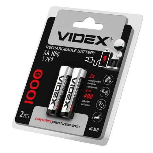 Акумулятор AA/HR06 1,2V 1000 mAh (бл-2шт) Videx | Зображення 1