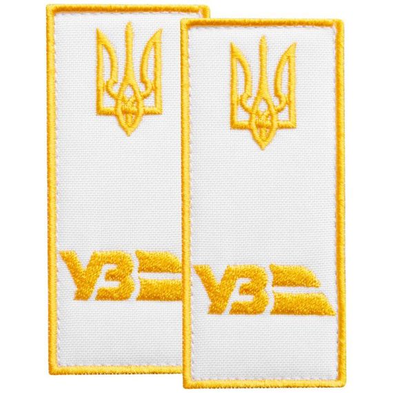 Шеврон IDEIA 87791 Україна 4*9  Габардин Білий