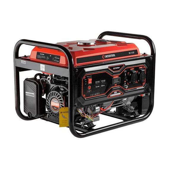 Генератор бензиновий 2.8/3 кВт, 220 В, 15 л, електро+ручний старт, мідна обмотка, STORM INTERTOOL DT-1131 | Зображення 3