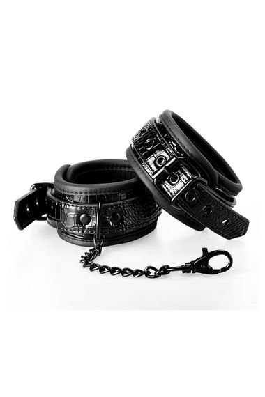 Наручники BLAZE LUXURY HANDCUFF CROCO BLACK, Черный | Зображення 2