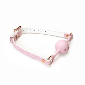 Кляп Liebe Seele White & Pink Fairy Goat Leather Ball Gag Sex Aura
