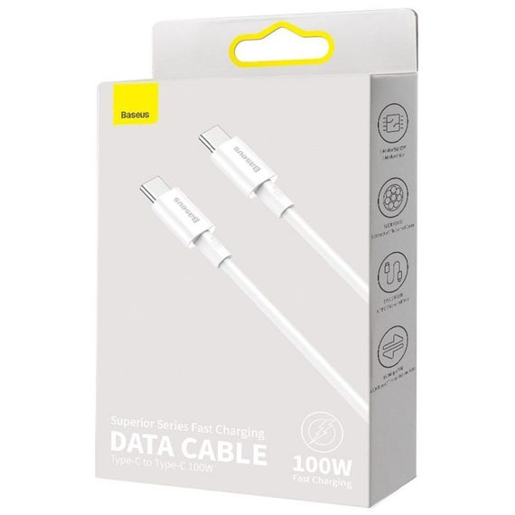 Дата кабель Baseus Fast Charging Type-C to Type-C PD 100W (2m) (CATYS-C) | Зображення 2