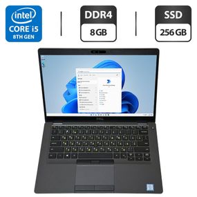 Ультрабук Dell Latitude 5400 / 14" (1920x1080) IPS / Intel Core i5-8365U (4 (8) ядра по 1.6 - 4.1 GHz) / 8 GB DDR4 / 256 GB SSD / Intel UHD Graphics 620 / WebCam / Windows 11 Pro б/в
