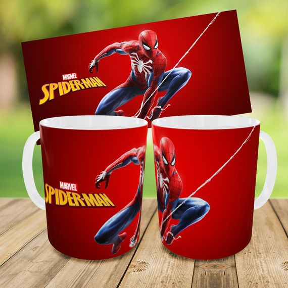 Набір: дитяча сумка-бананка+кружка Людина-павук «Spider-Man» 32х15см, бананка для хлопчика через плече на подарунок (01008) | Зображення 2