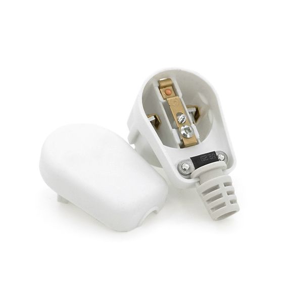 Вилка із заземленням кутова SQ-SN-03, 16A 250V, White, Q200 | Зображення 2
