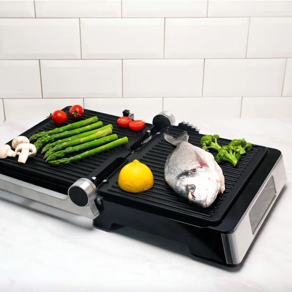 Гриль-барбекю електричний Magio MG-356, Настільний гриль для гамбургерів Притискна електробутербродниця | Зображення 7