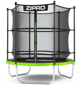 Батут із внутрішньою сіткою Zipro Jump Pro 6 футів 183 см чорно-зелений (5902659843166)