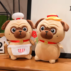 М'яка іграшка Мопсик 24 см, компактний собачка чудовий подарунок для дітей і дорослих