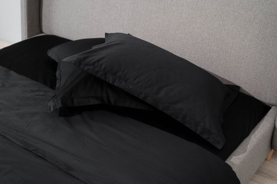 Наволочка Ardesto Mix&Match Premium, 50х70+5см, 100% бавовна, сатин, чорний (ART5070PCL) | Зображення 2