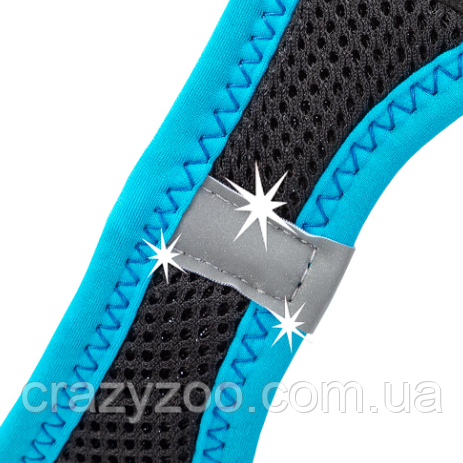 Шлея для собак і котів Ferplast Kaori P XXS нейлонова блакитна А: 24-28 см В: 28-32 см 75469022 | Зображення 3