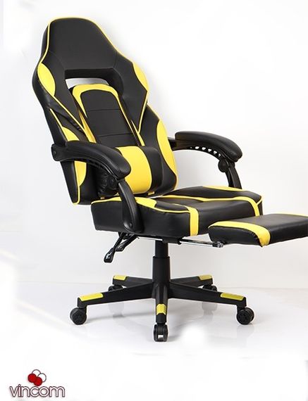 Кресло геймерское Goodwin Parker blackyellow с подставкой | Зображення 4