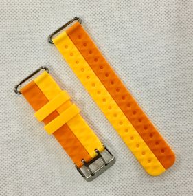 Силиконовый ремешок для детских часов Smart Kids Q60 / Q80 / Q90 / Q100 - Orange&Yellow
