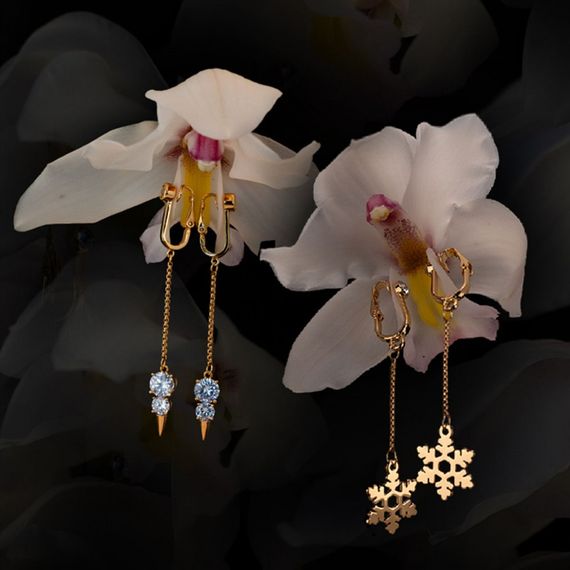 Прикраси для клітора та статевих губ non-pierced clitoral jewelry dangle with snowflake UPKO Sex Aura | Зображення 3