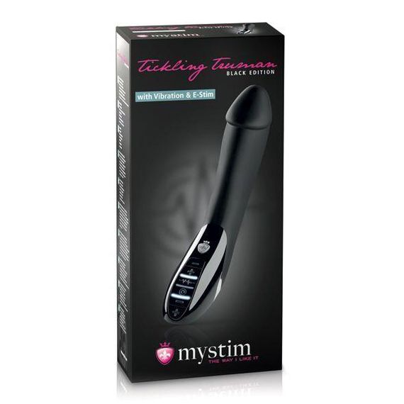 Вибратор с электростимуляцией Mystim Tickling Truman eStim Black, миостимулятор Sex Aura | Зображення 1