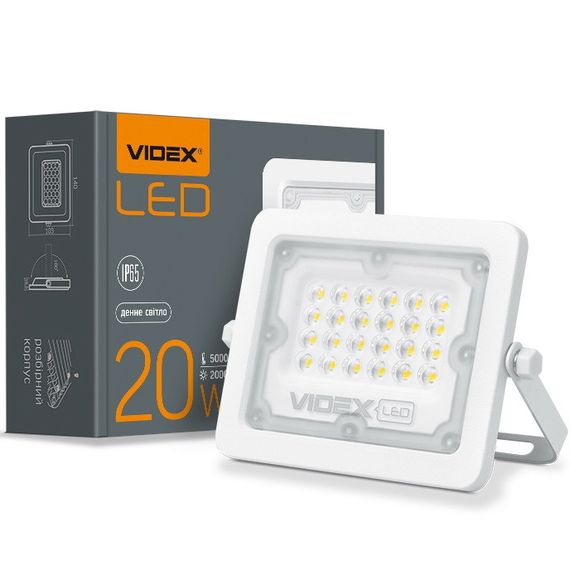 Светодиодный прожектор VIDEX F2e 20W 5000K VL-F2e-205W защищенный  в разборном корпусе