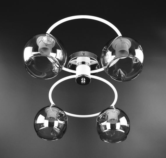 Люстра стельова на 4 лампочки 26180 Білий 20х36х47 см. | Зображення 2