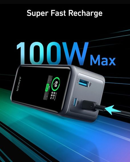 Портативний зарядний пристрій Anker Prime - 20000 mAh 200W PD Black | Зображення 2