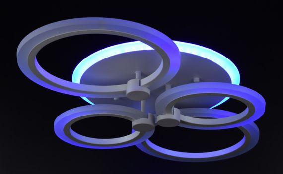 Люстра світлодіодна стельова LED світильник для квартири на стелю лед 26333 Білий 10х39х61 см. | Зображення 7