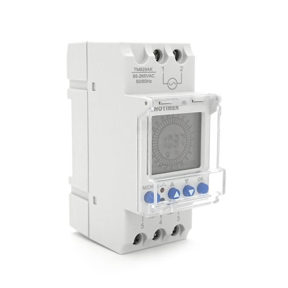 Реле часу Sinotimer TM929AK, на DIN-рейку, LCD, програмований, змінна батарея